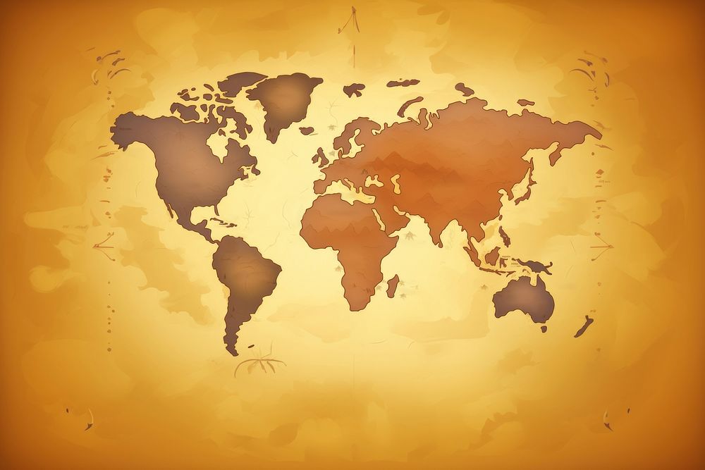World map backgrounds topography diagram. AI generated Image by rawpixel.