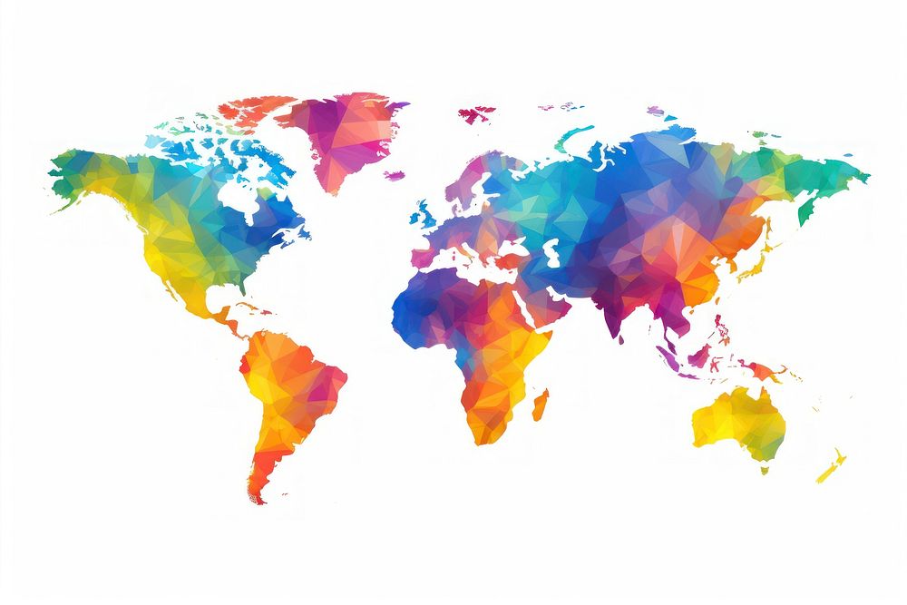 World map white background creativity. AI generated Image by rawpixel.