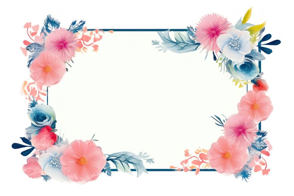 Photo Frame graphics pattern flower. AI generated Image by rawpixel.