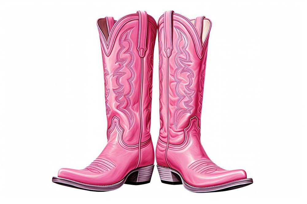 Cowboy boots footwear pink shoe
