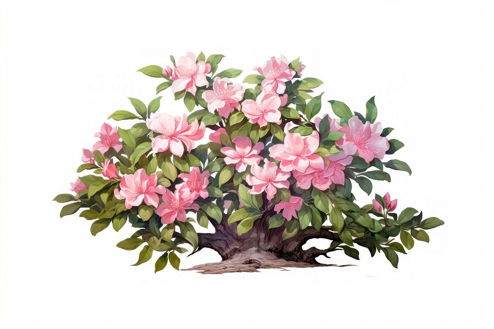 Plant illustration flower blossom tree. AI generated Image by rawpixel.