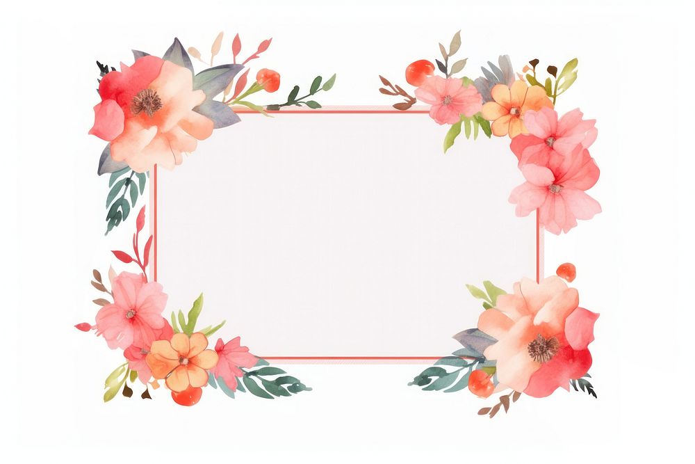Photo Frame pattern flower plant. AI generated Image by rawpixel.
