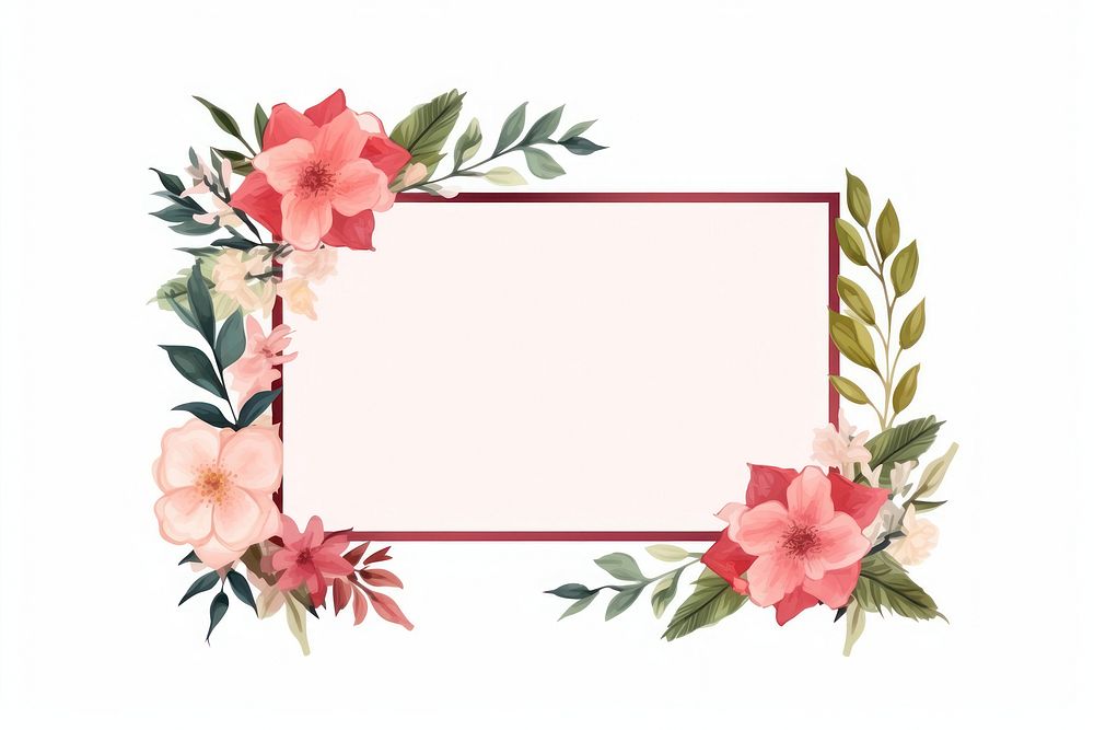 Photo Frame flower frame plant. AI generated Image by rawpixel.
