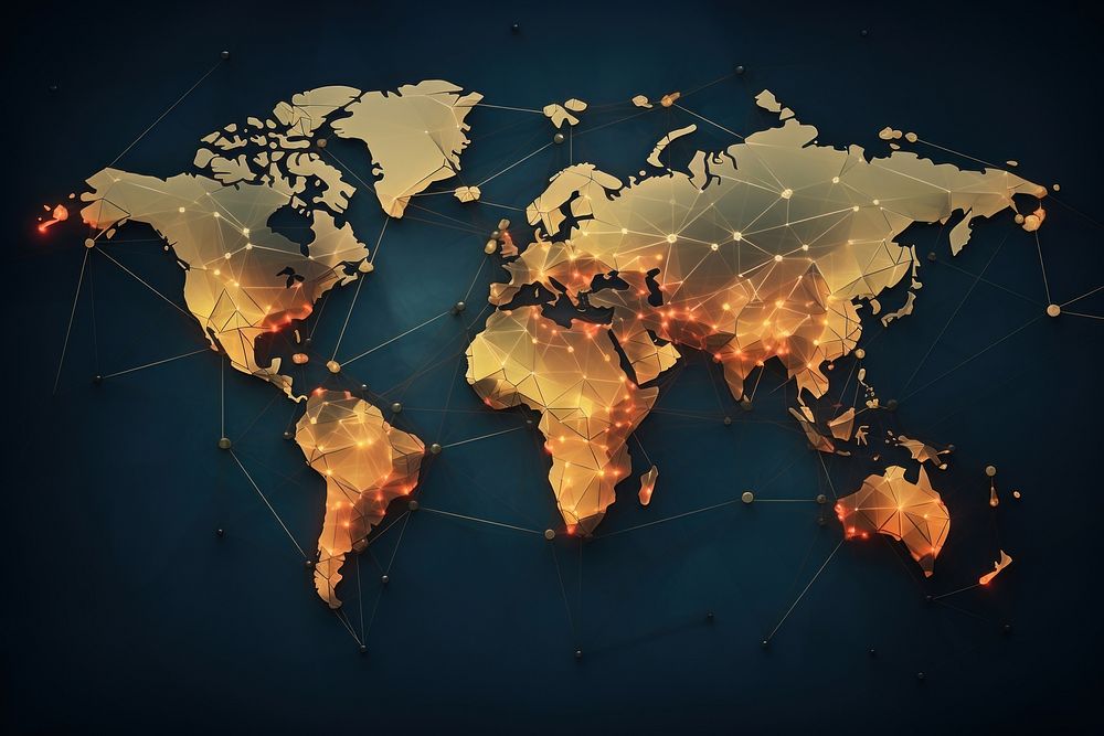 World map outdoors space night. AI generated Image by rawpixel.