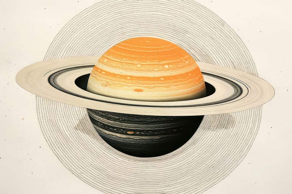 Saturn planet space astronomy universe. AI generated Image by rawpixel.