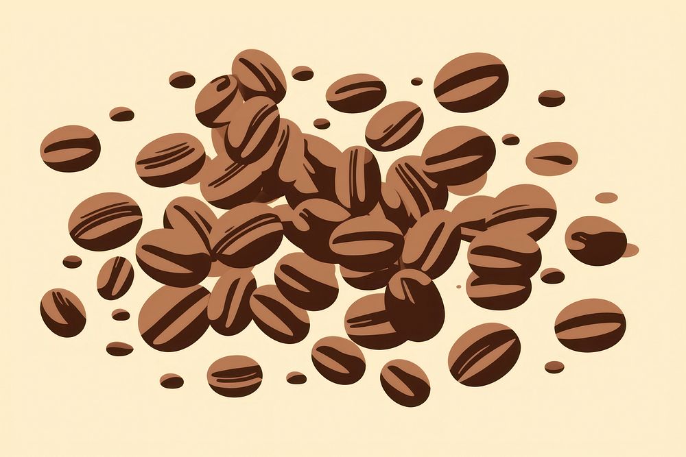 Coffee beans refreshment chocolate freshness. AI generated Image by rawpixel.