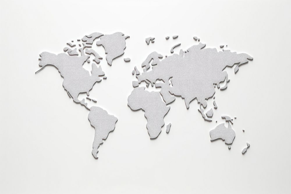 World map topography pattern drawing. AI generated Image by rawpixel.