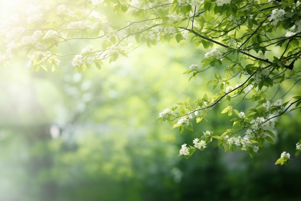 Spring green background sunlight nature backgrounds. AI generated Image by rawpixel.