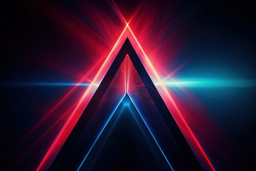 Cool geometric triangular light backgrounds laser. AI generated Image by rawpixel.