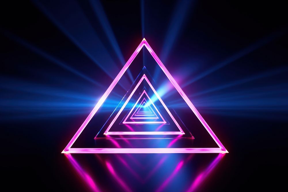 Cool geometric triangular light purple night. AI generated Image by rawpixel.