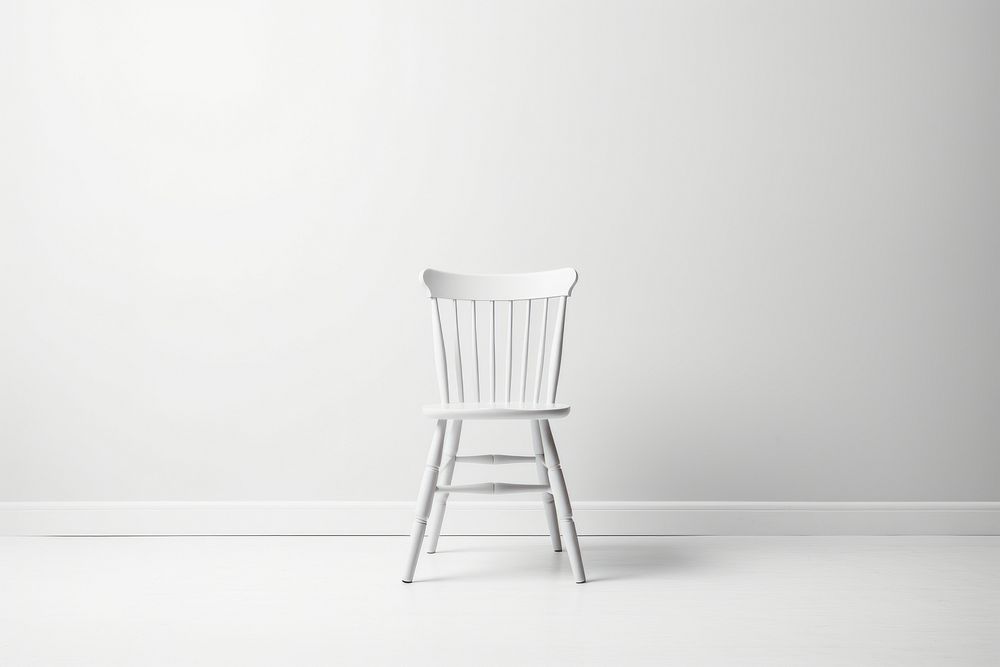 Chair white furniture architecture. AI generated Image by rawpixel.
