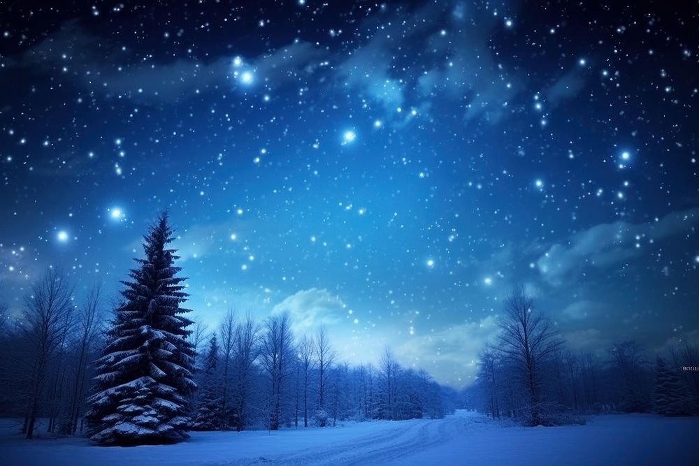 Christmas outdoor sky night outdoors | Free Photo Illustration - rawpixel