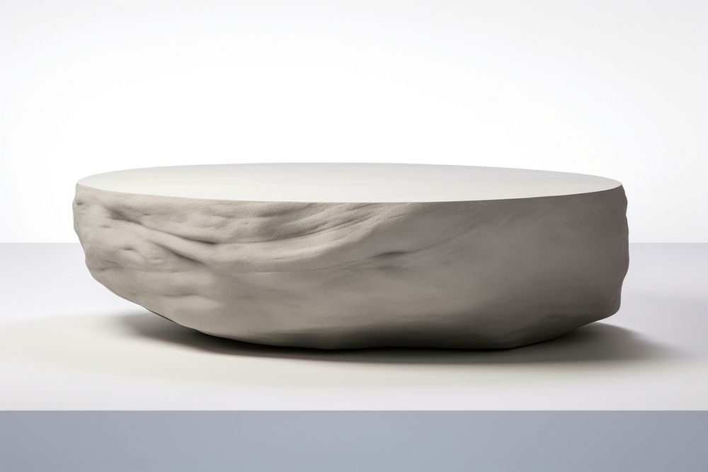 Circle gray rock podium stand furniture porcelain table. AI generated Image by rawpixel.