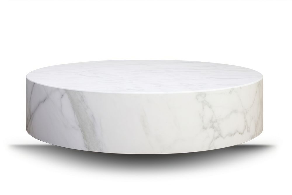 Circle marble podium stand furniture table white. AI generated Image by rawpixel.