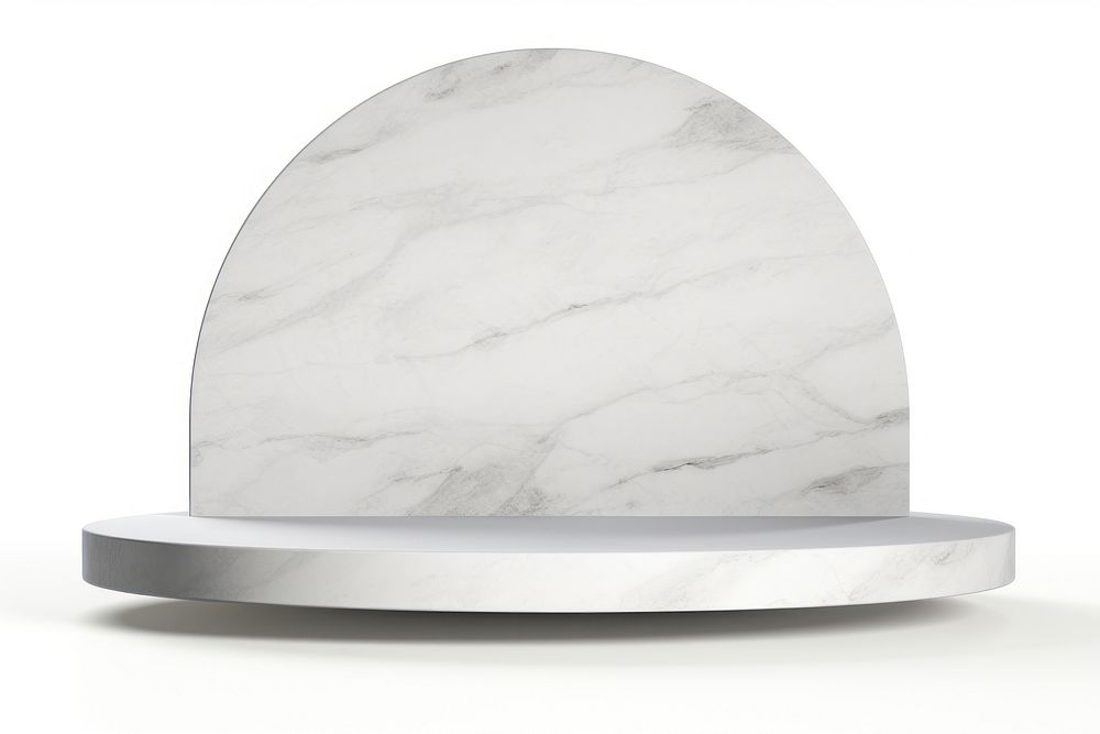 Circle marble podium stand lighting dishware. AI generated Image by rawpixel.