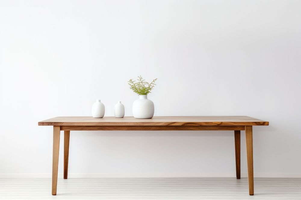 Dinning table furniture white room. AI generated Image by rawpixel.