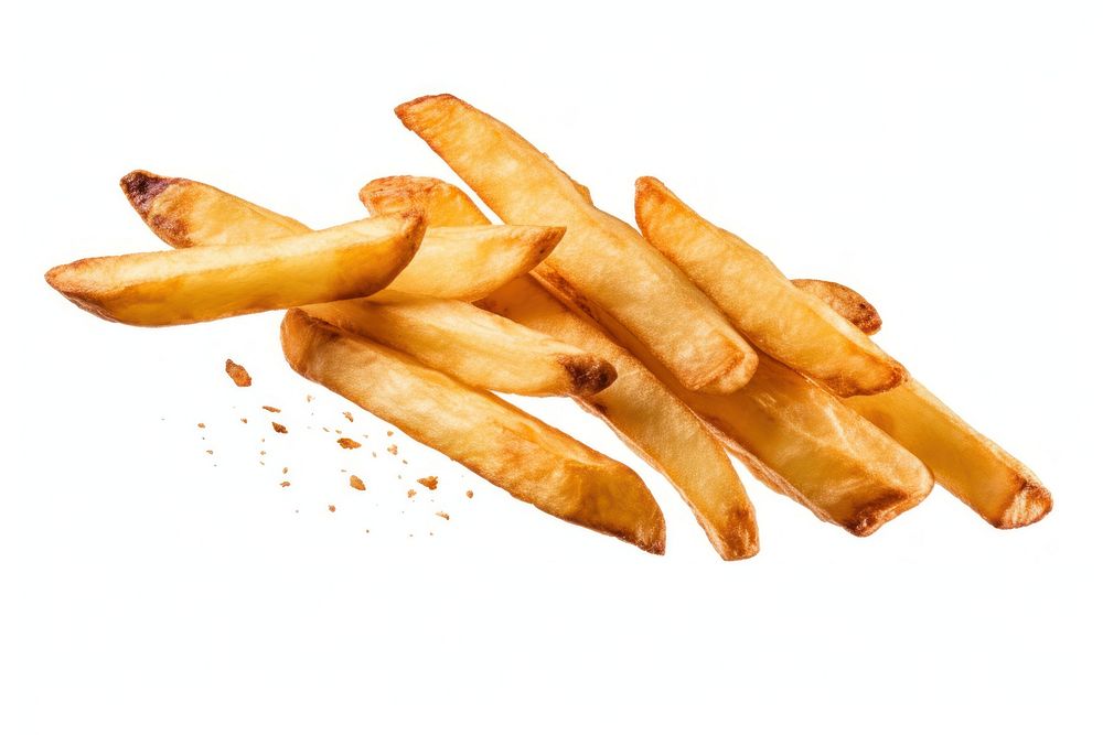 Potato fry food white background condiment. AI generated Image by rawpixel.
