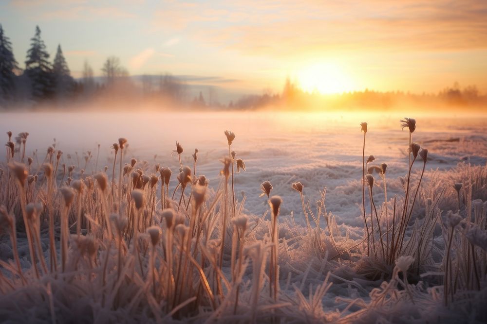 Ice meadow landscape outdoors nature. AI generated Image by rawpixel.