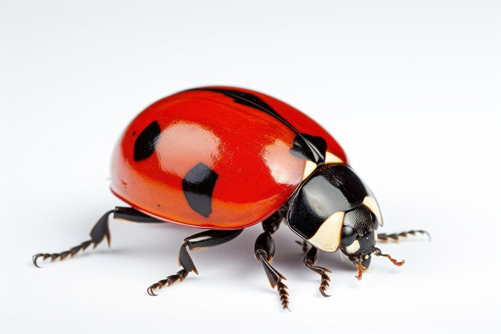 Lady bug animal insect white background. AI generated Image by rawpixel.