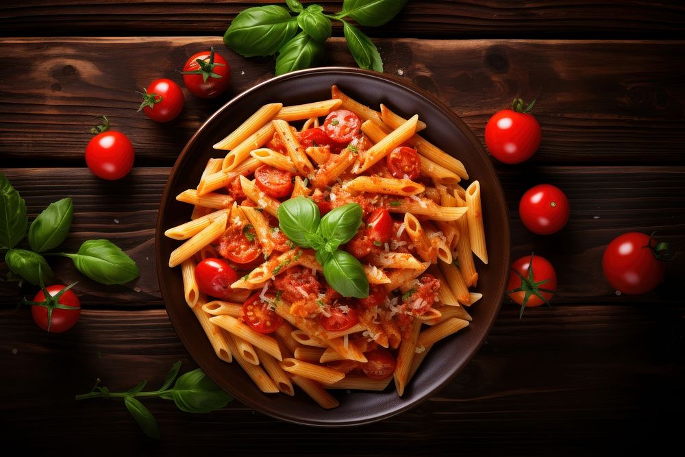 Pasta tomato penne sauce. 