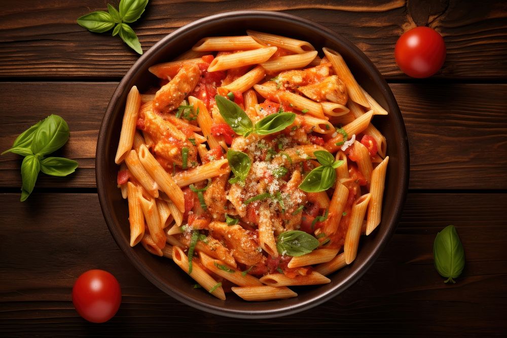 Pasta tomato penne sauce. 