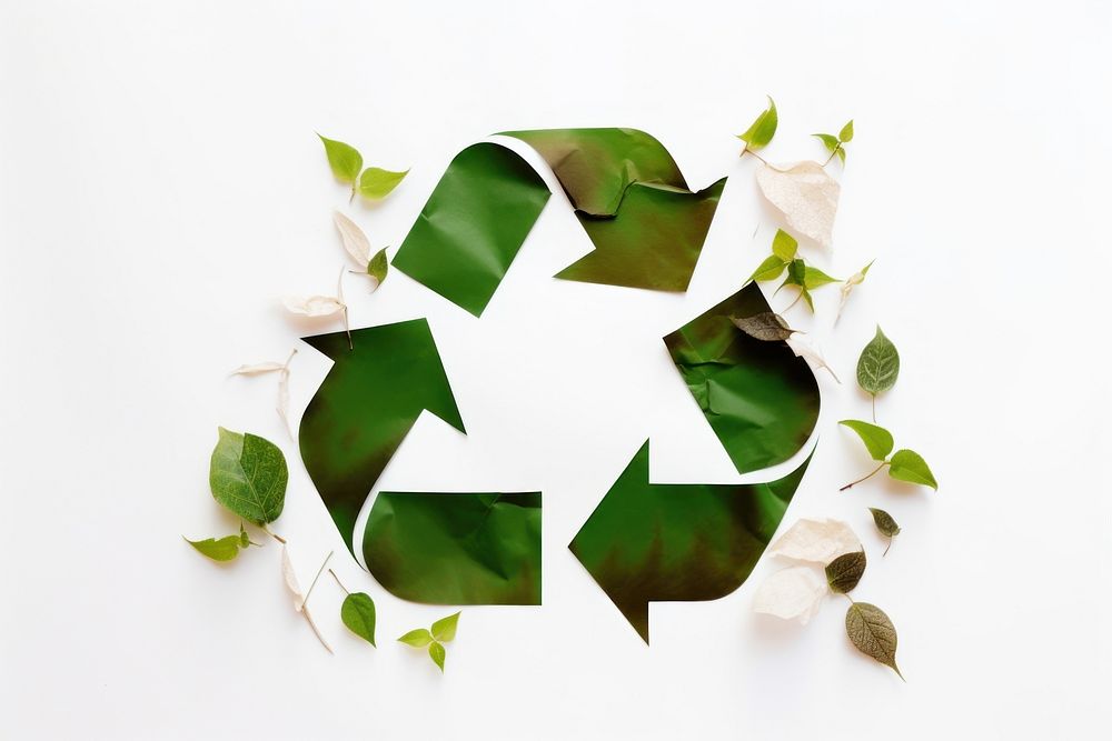 Recycle white background recycling nature. AI generated Image by rawpixel.