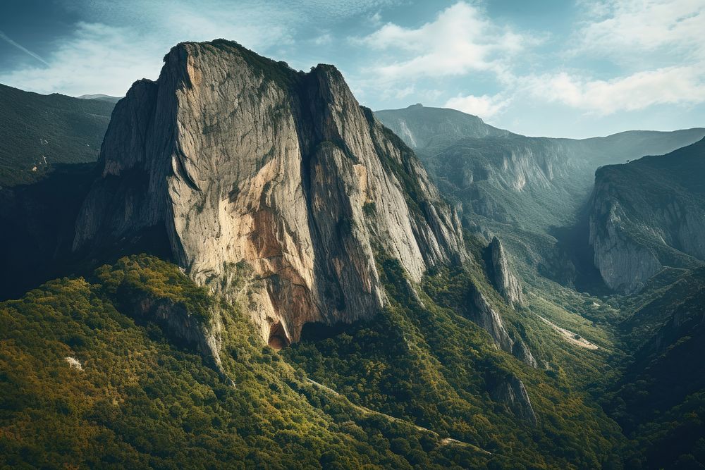 Mountain nature cliff landscape. AI generated Image by rawpixel.