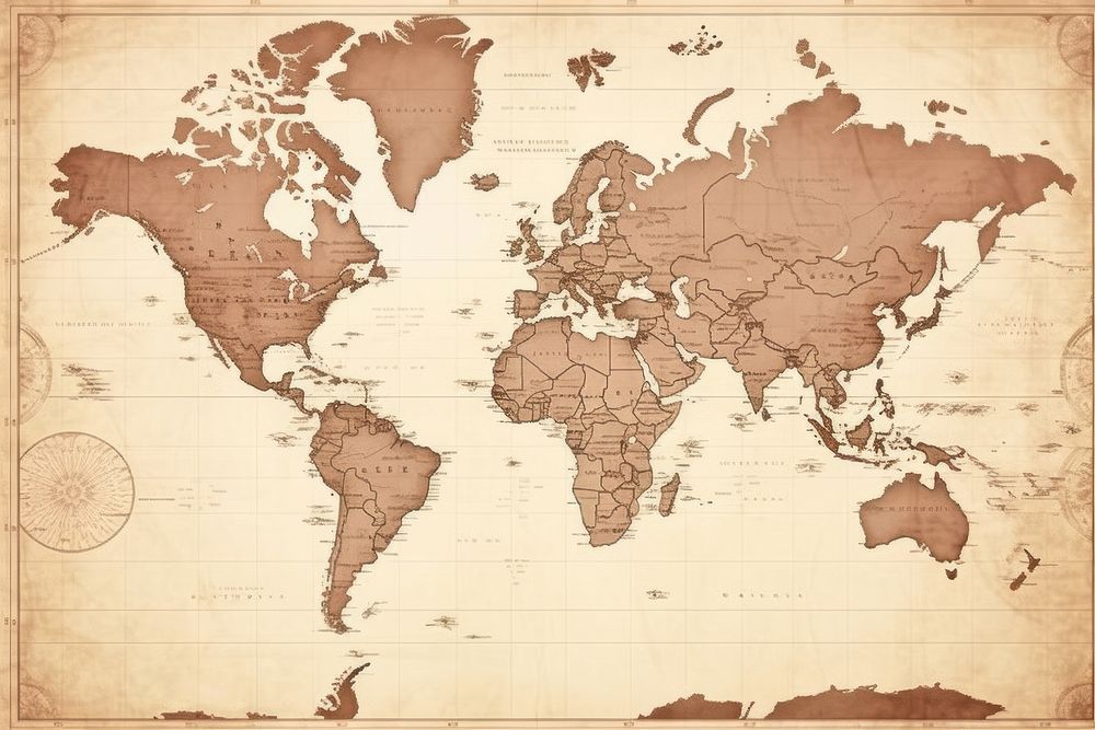 Vintage map backgrounds topography history. AI generated Image by rawpixel.