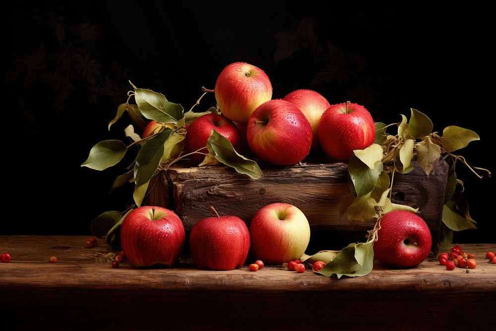 Autumn apple fruit plant. 