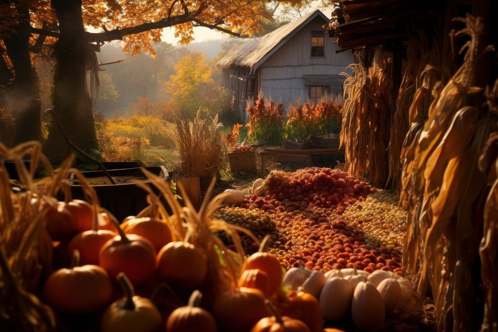Autumn vegetable outdoors pumpkin. AI generated Image by rawpixel.
