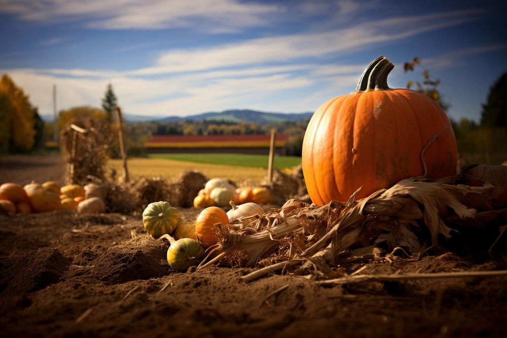 Autumn vegetable outdoors pumpkin. 