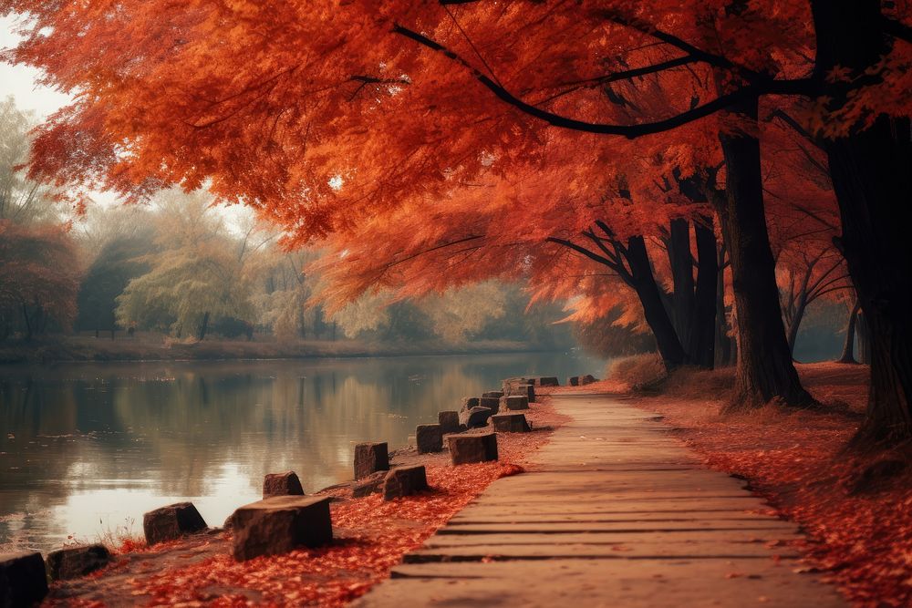 Autumn landscape outdoors nature. AI generated Image by rawpixel.