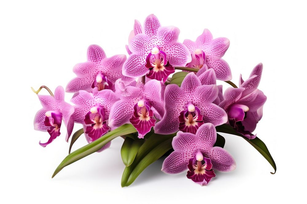 Plant png orchid flower white background. AI generated Image by rawpixel.