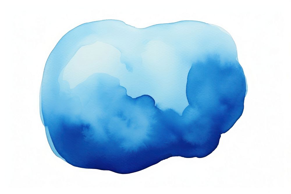 Blue blob white background creativity turquoise. AI generated Image by rawpixel.