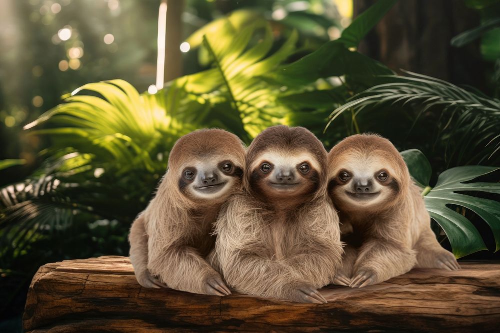 Sloths animal wildlife nature remix