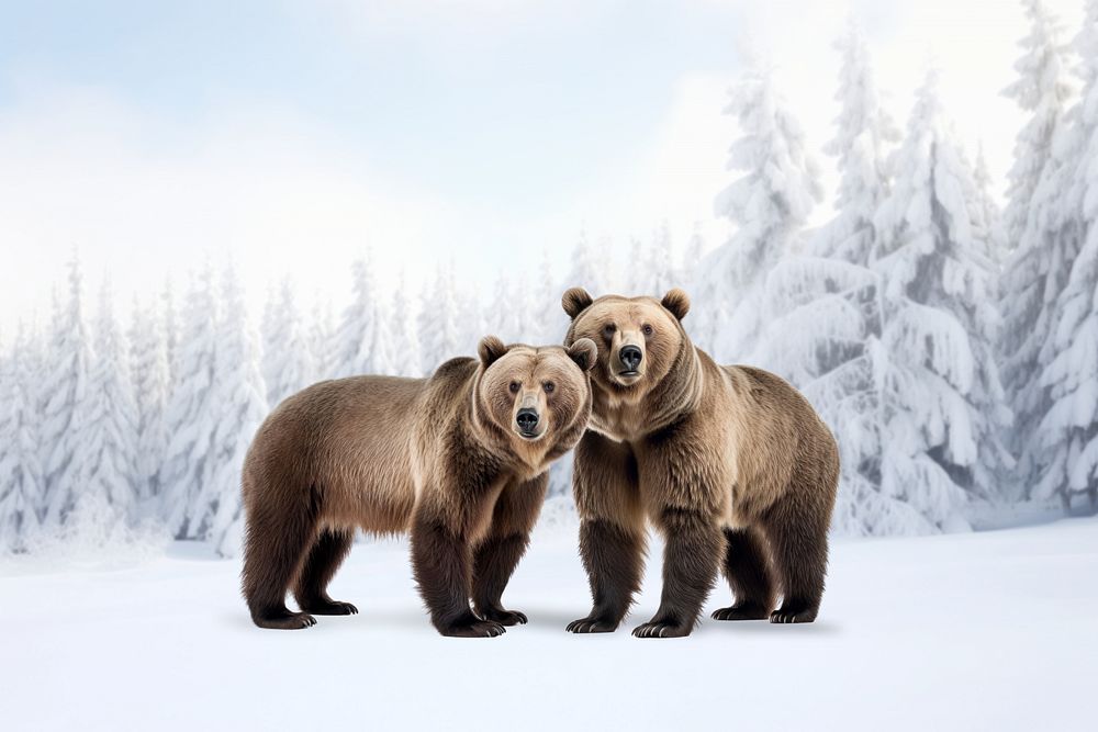 Bears animal wildlife nature remix