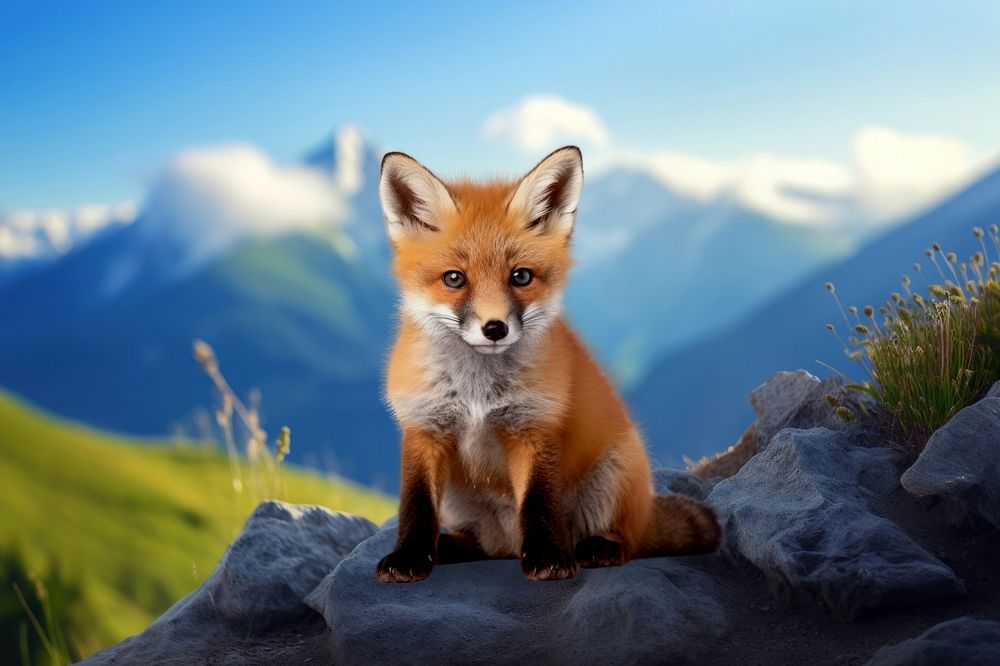 Little fox animal wildlife nature remix