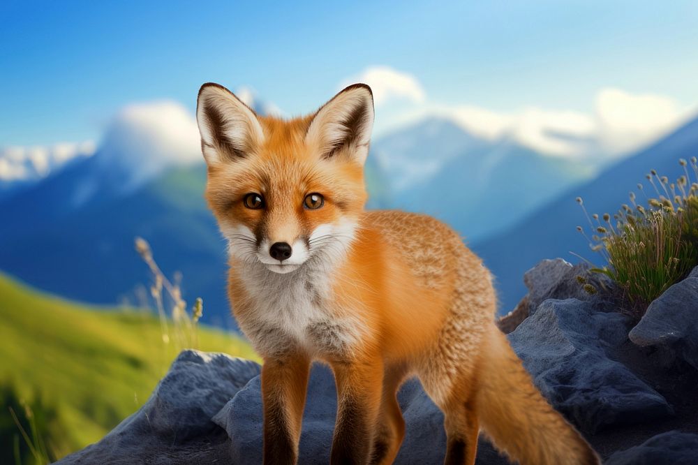 Baby fox animal wildlife nature remix