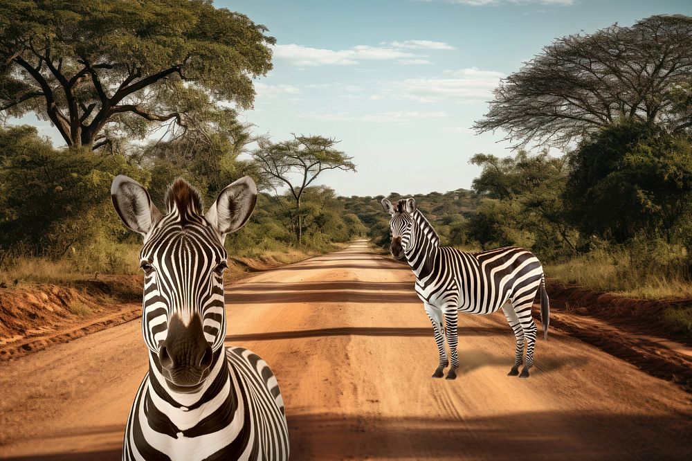 Zebras animal wildlife nature remix