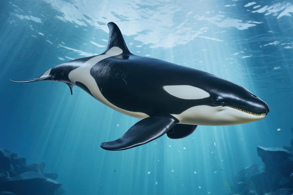 Orca whale marine life nature remix