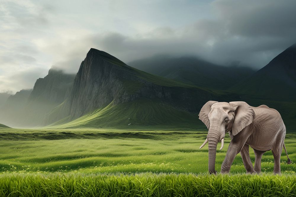 Elephant animal wildlife nature remix