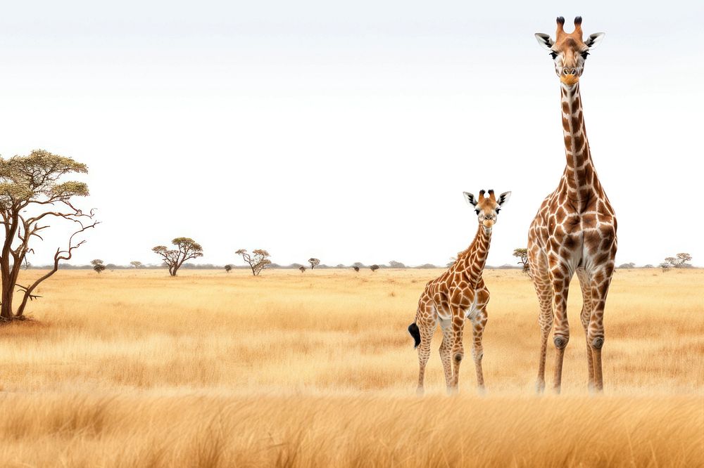 Giraffes animal wildlife nature remix