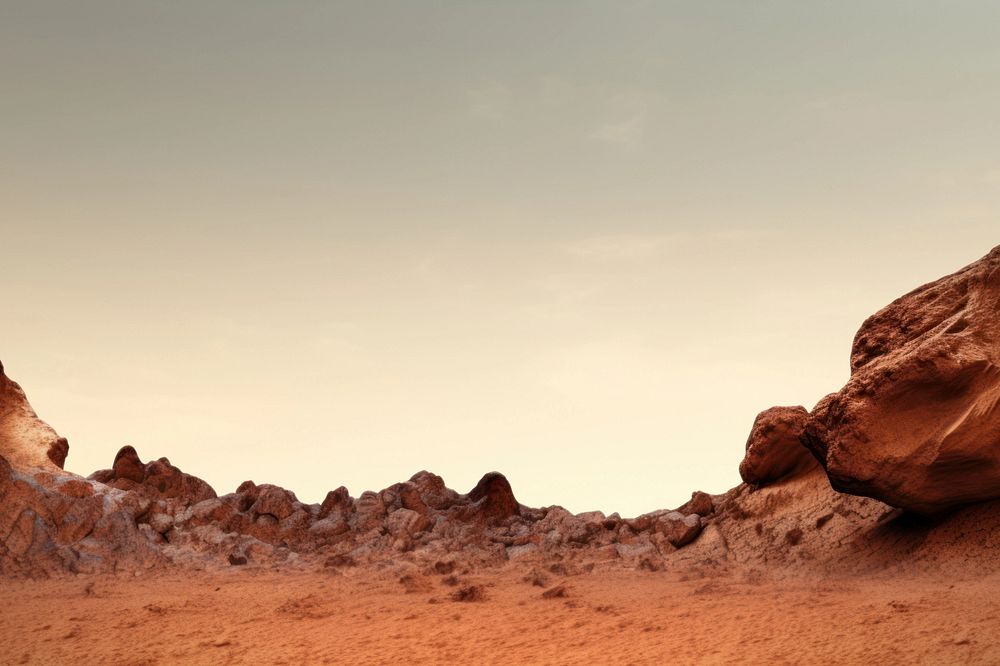Mars rock landscape desert space astronomy remix