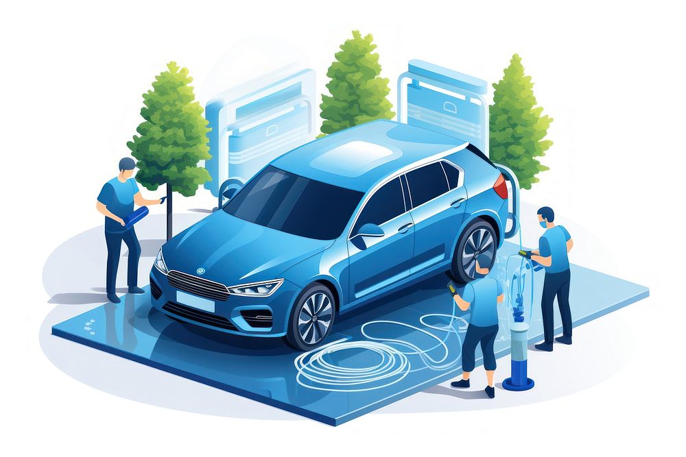 Washing a car vehicle transportation technology. AI generated Image by rawpixel.