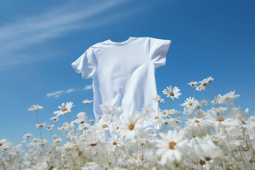 T-shirt flower field. 