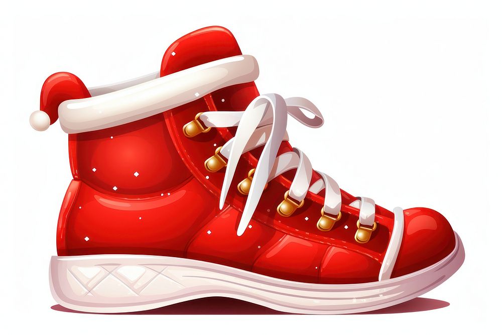 Shoe Santa Claus footwear white. AI generated Image by rawpixel.