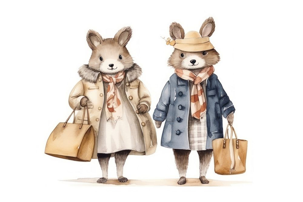 Fashion cartoon animal coat. AI generated Image by rawpixel.