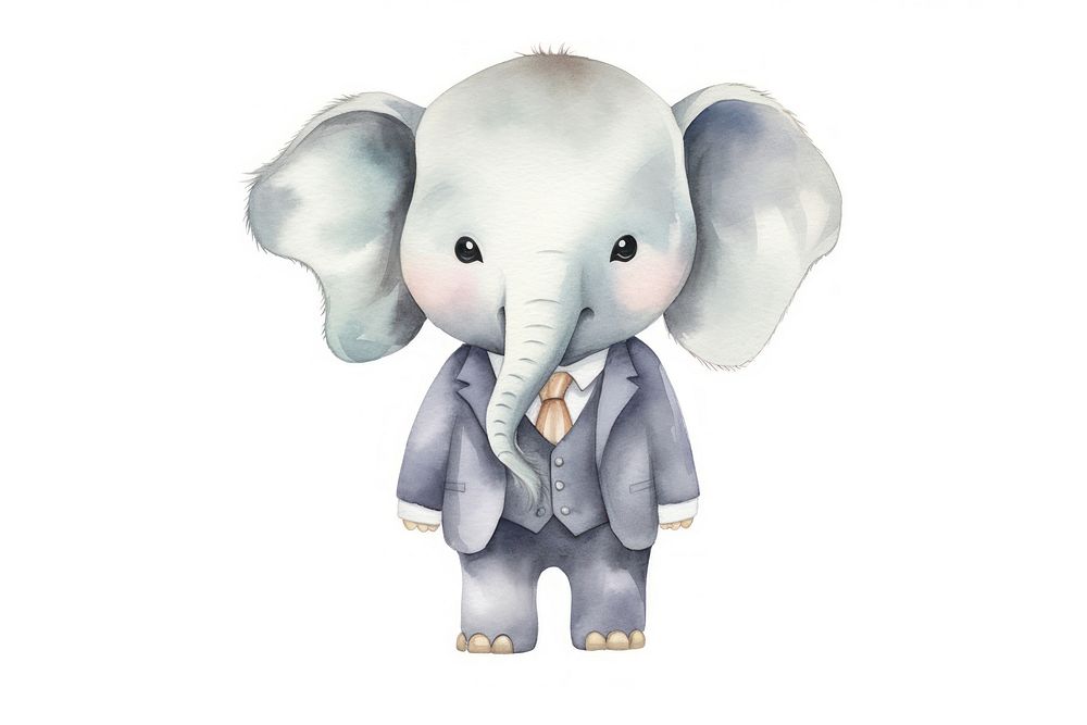 Elephant animal wildlife cartoon. AI generated Image by rawpixel.