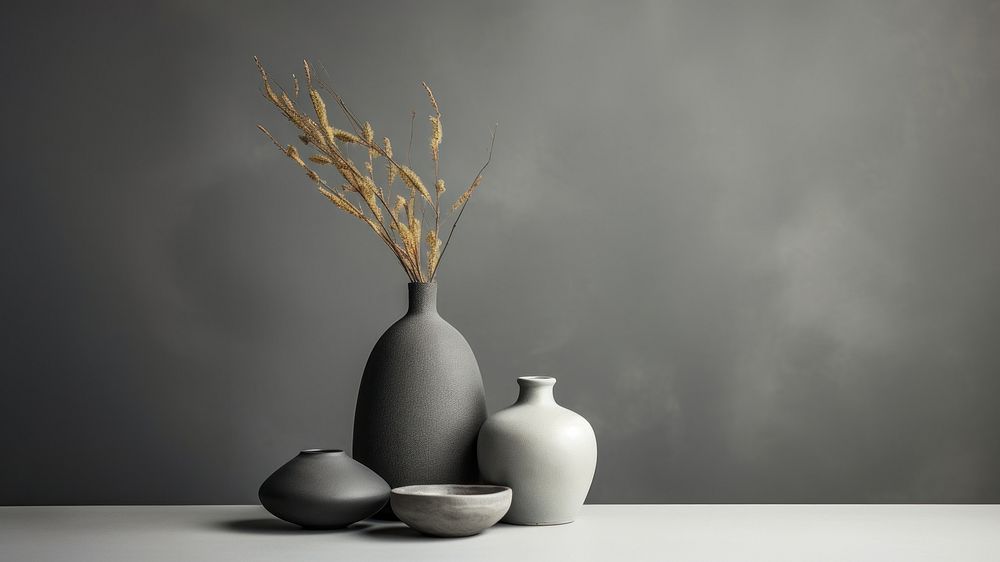 Porcelain vase arrangement decoration. AI generated Image by rawpixel.