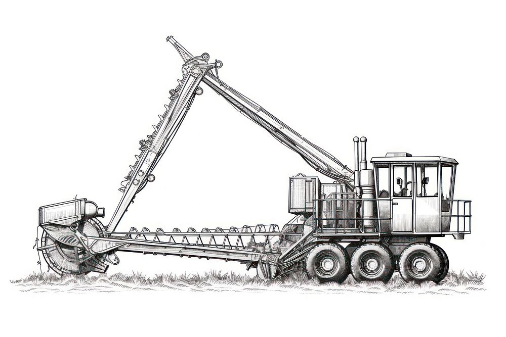 Hoist machine harvest harvester . AI generated Image by rawpixel.